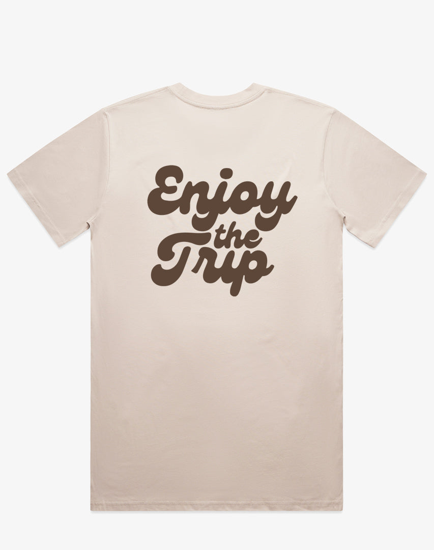 Enjoy the Trip Tee - Bone DIPPED