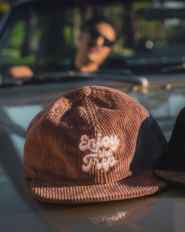 L'Appartement CORDUROY PCH CAP キャップ Enjoy the Trip Walnut Cord Cap - DIPPED®