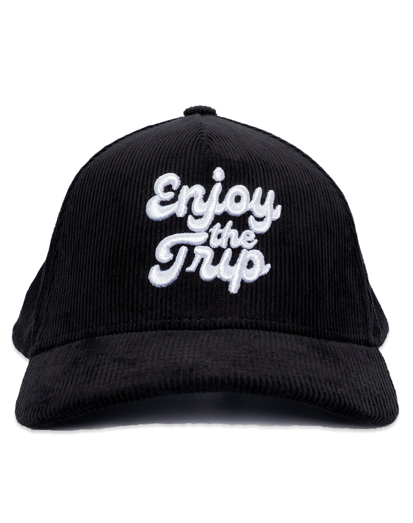 Enjoy the Trip 5-Panel Cord Snapback - Black - DIPPED®