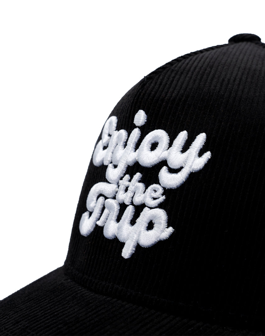 DIPPED Enjoy the Trip Black 5 Panel Cord Snapback