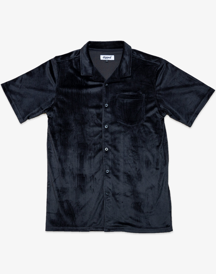 DIPPED® Motion Velour Button Up - Black