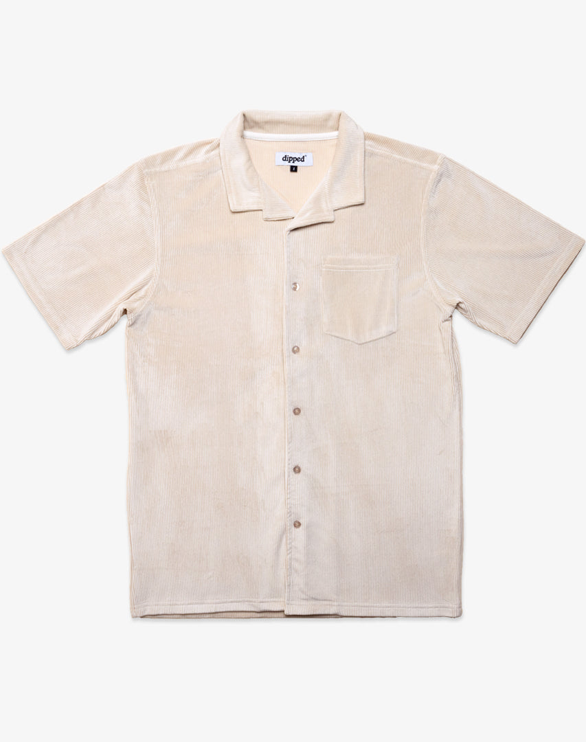 DIPPED® Motion Velour Button Up - Cream