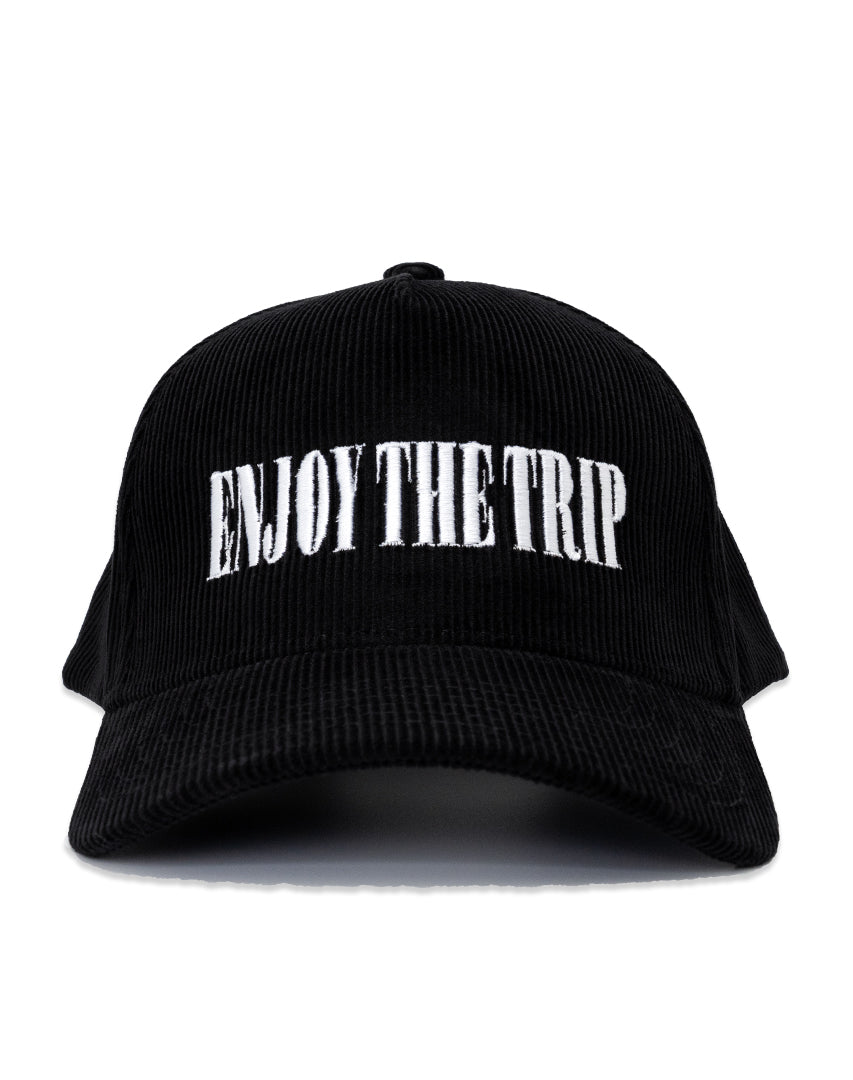 Enjoy the Trip Typeface Cord Snapback - Black - DIPPED®