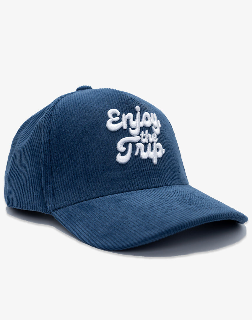 Enjoy the Trip Puff Logo Cord Snapback - Slate Blue