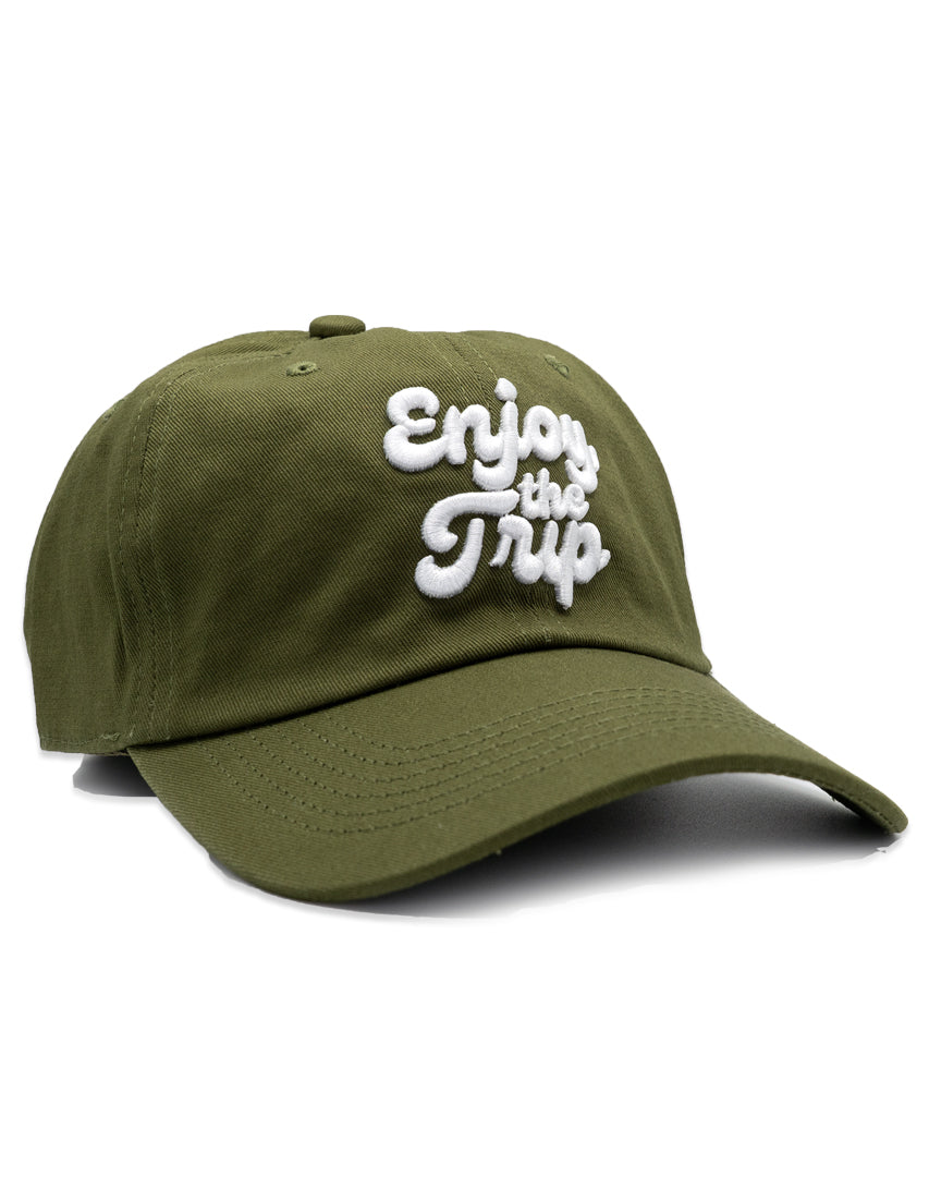 Enjoy the Trip Olive dad hat