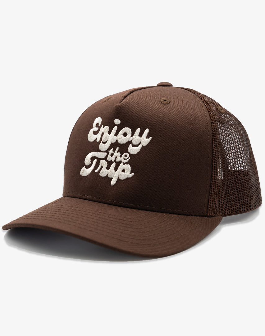 DIPPED Enjoy the Trip Walnut Trucker Hat