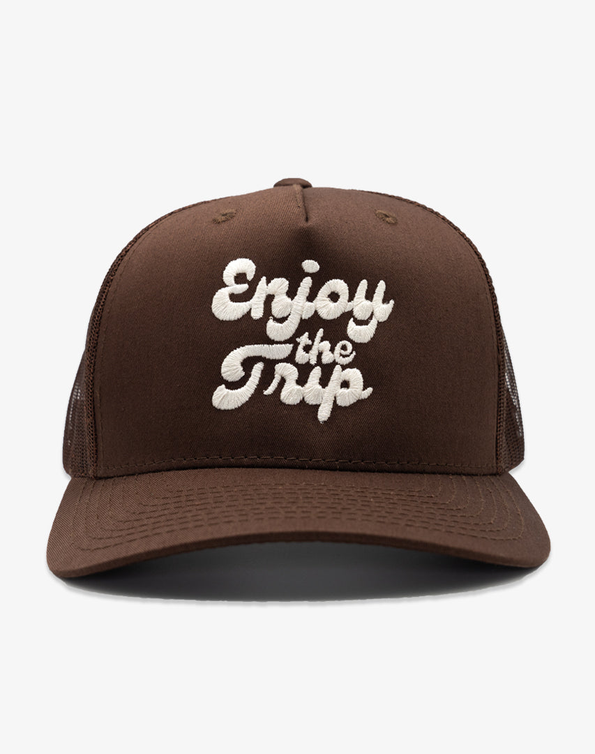 DIPPED Enjoy the Trip Walnut Trucker Hat