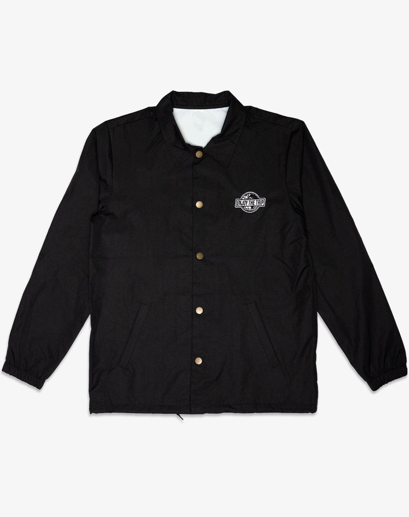 Enjoy the Trip Globe Coaches Jacket - Black - DIPPED®