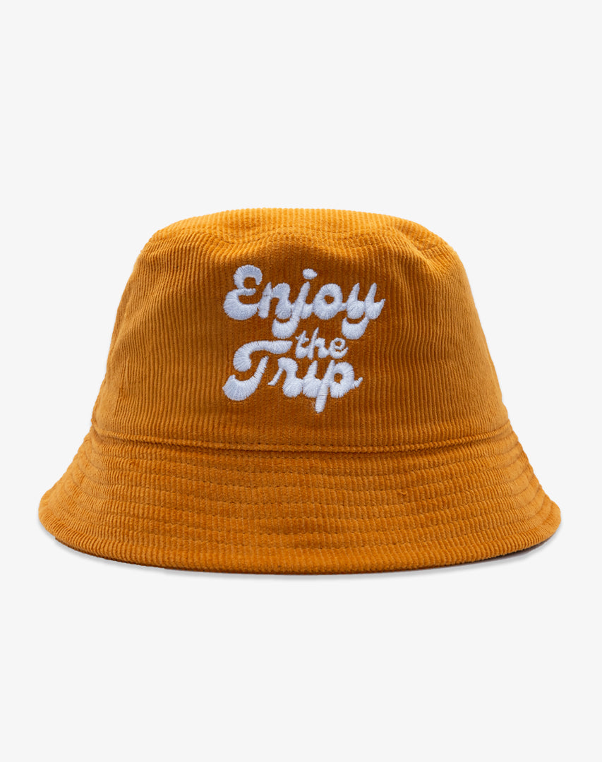 Enjoy the Trip Cord Bucket Hat - Mustard Yellow