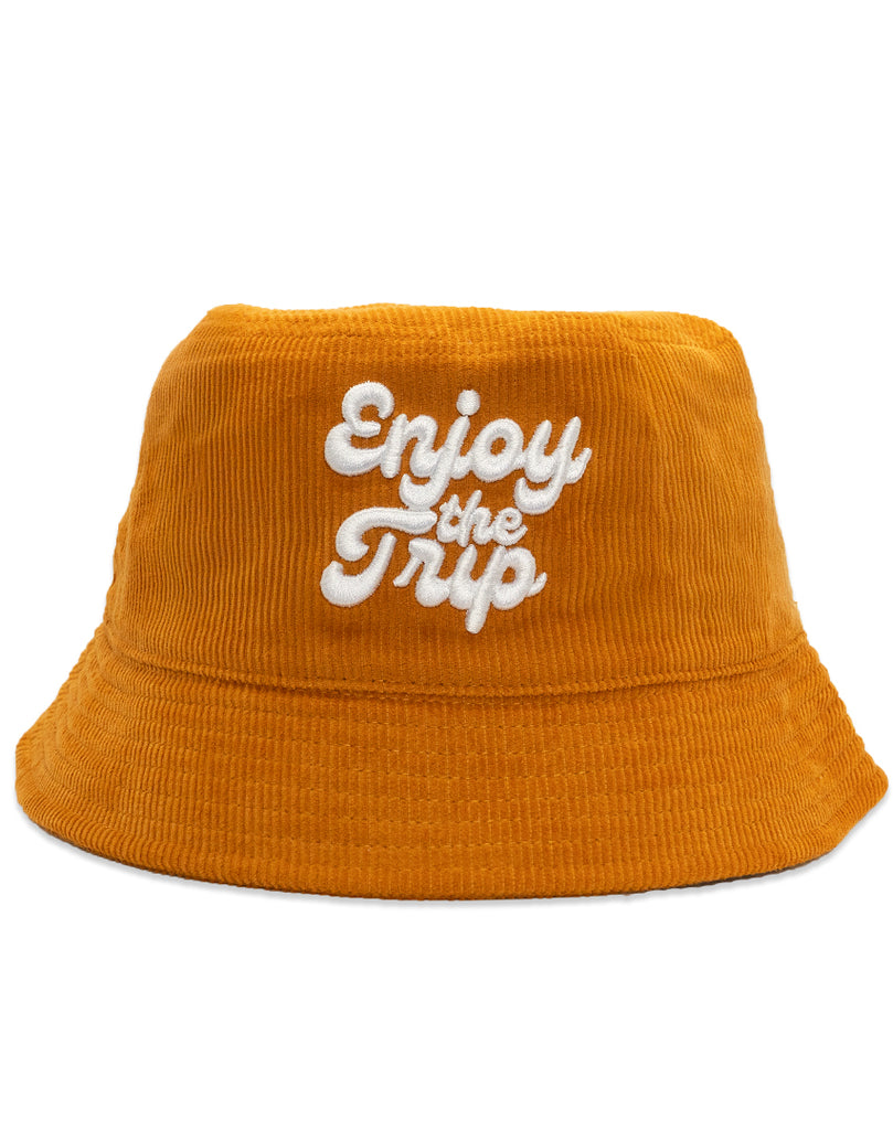 Enjoy the Trip Cord Bucket Hat - Mustard Yellow - DIPPED®