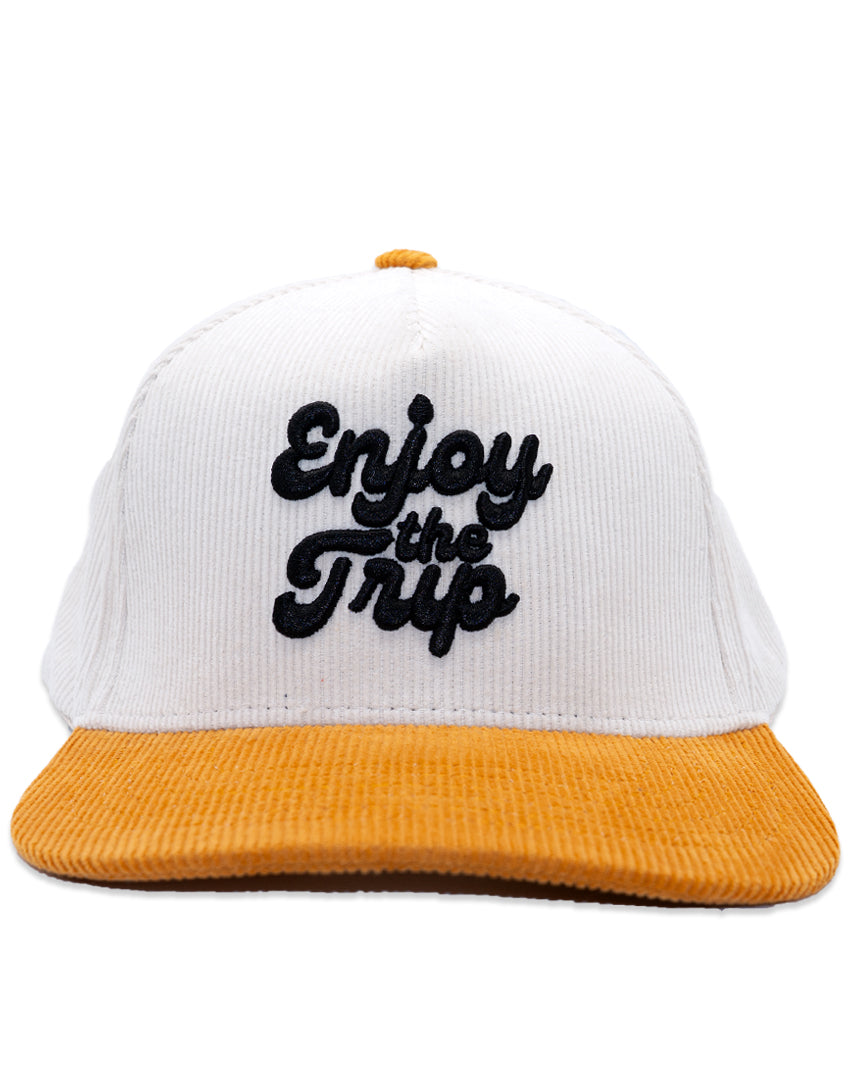 2 Tone Cord Snapback with Enjoy the Trip on the front