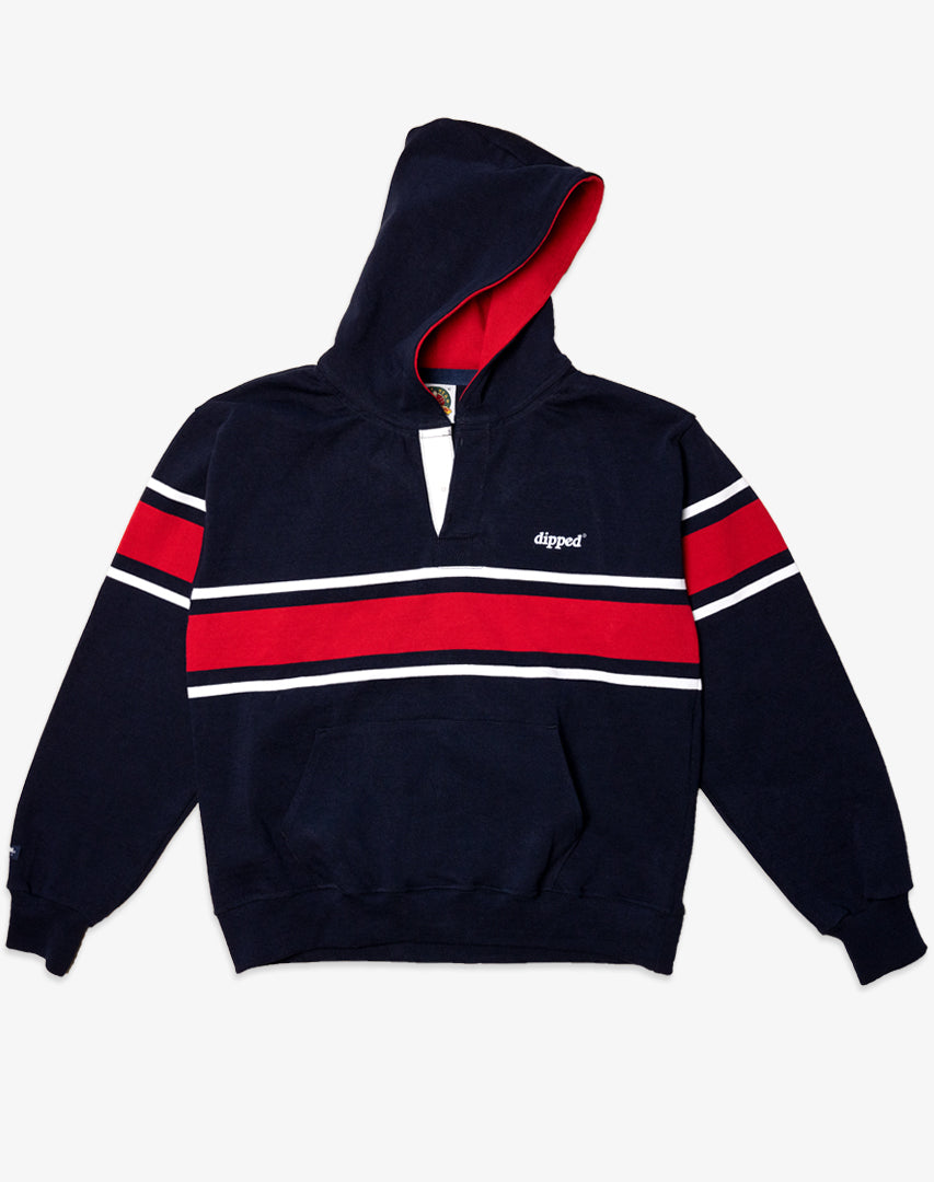 Navy blue best sale and red hoodie