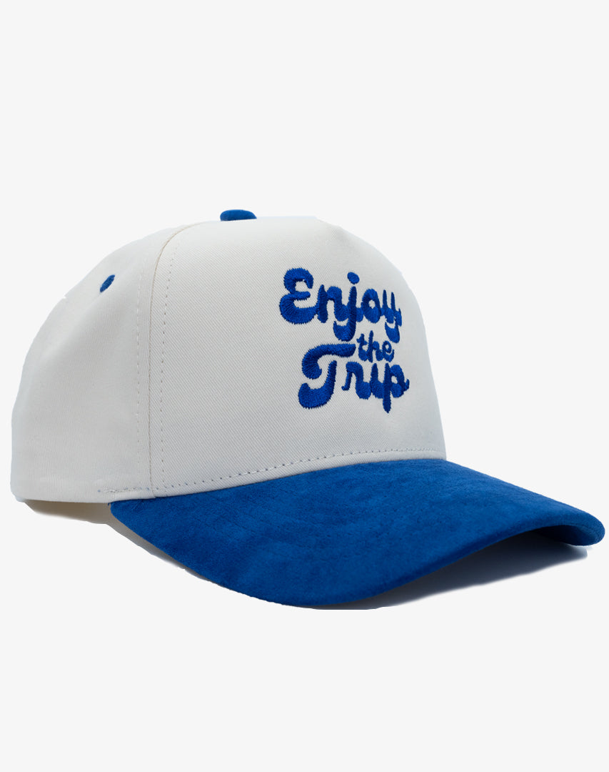 Enjoy the Trip 2-Tone Suede Snapback - Dodger Blue