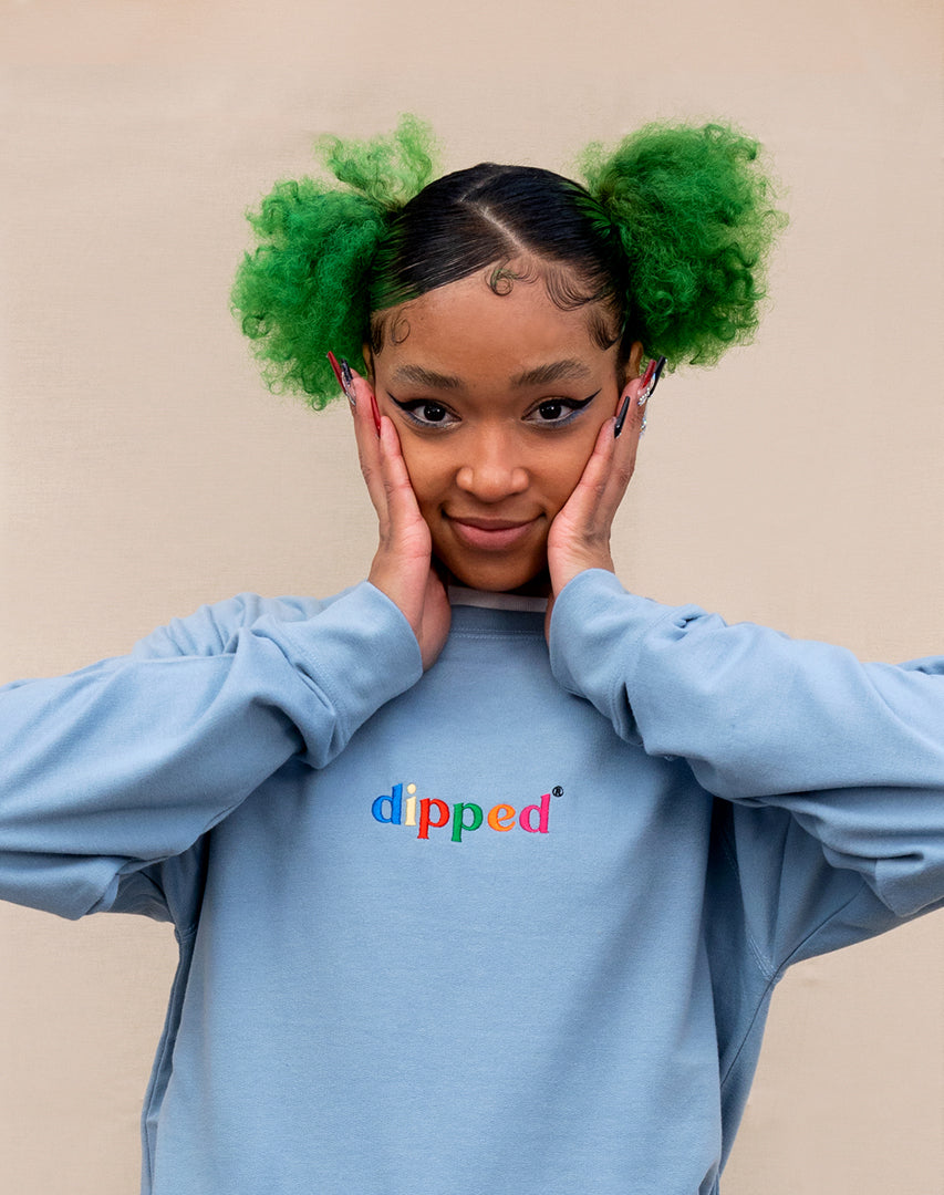 DIPPED Embroidered Colors Crewneck