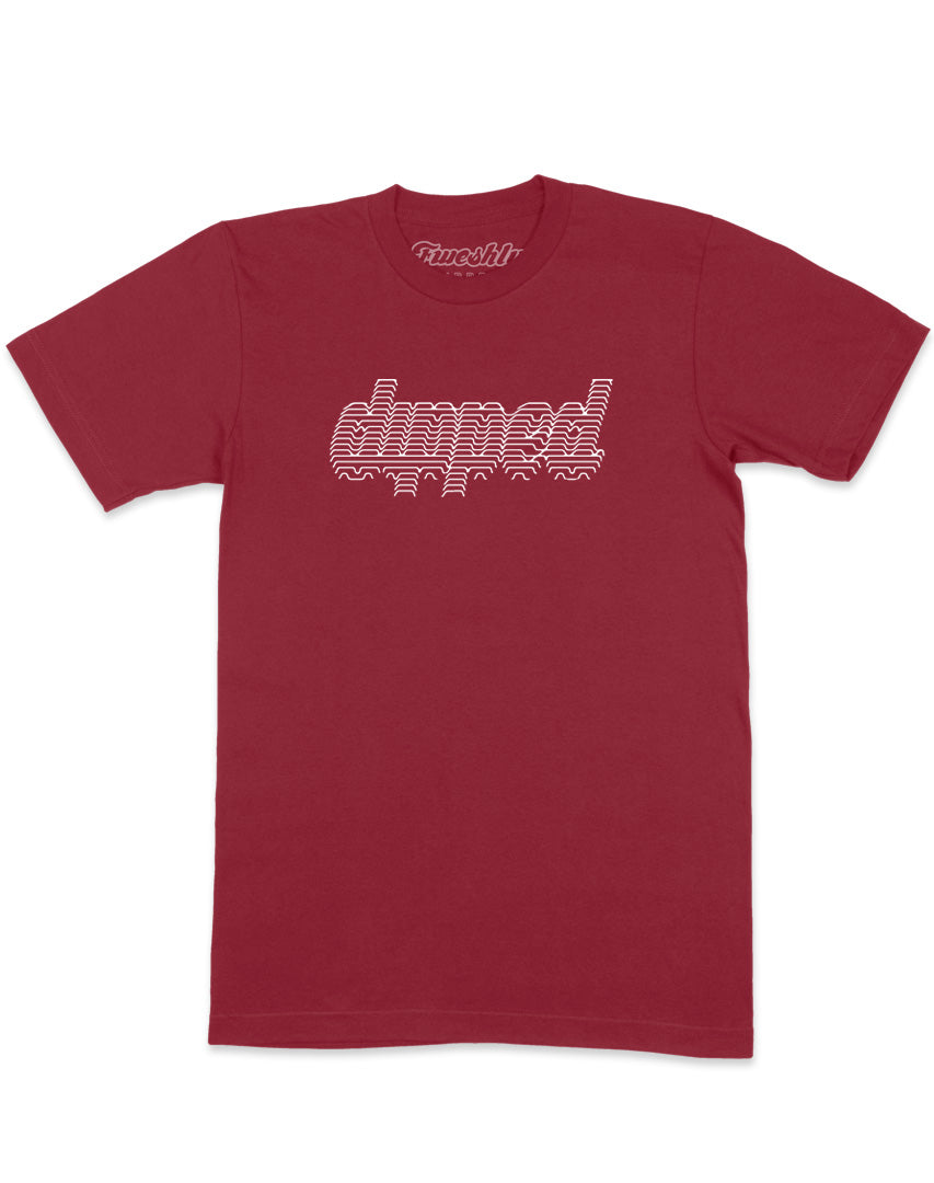 DIPPED Lines Maroon Shirt