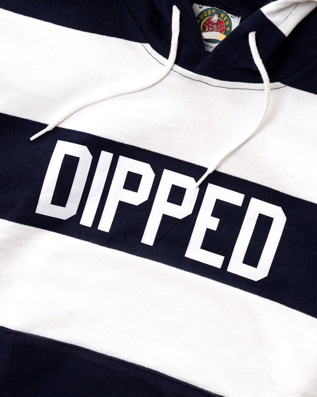 DIPPED® Navy Stripe Rugby Hoodie