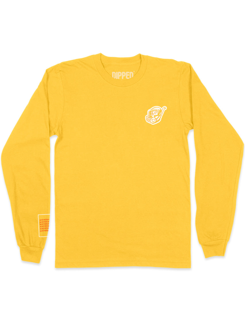 dipped keep swimming yellow scuba long sleeve