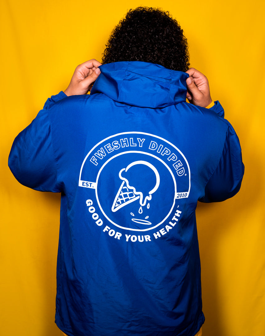 Dipped Royal Emblem Windbreaker