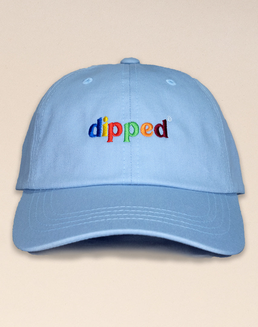 dipped skyblue colors dad hat